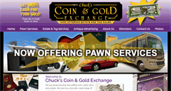Desktop Screenshot of chuckscoinandgoldexchange.com